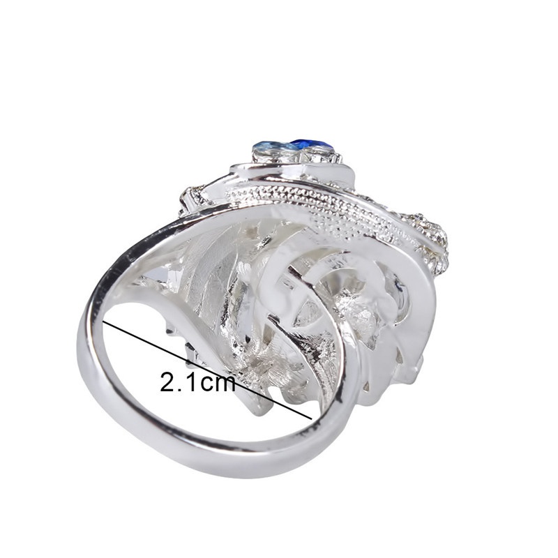 Nhẫn hình chim thiên nga đính ngọc trai phong cách cổ điển