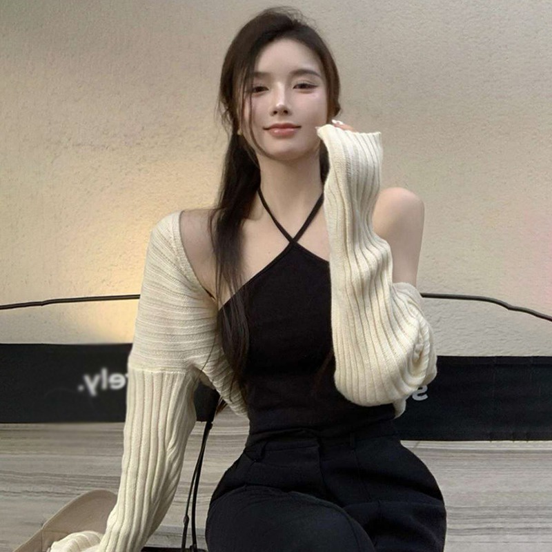Áo Cardigan Dệt Kim Màu Trơn Thời Trang Hàn Quốc Cho Nữ
