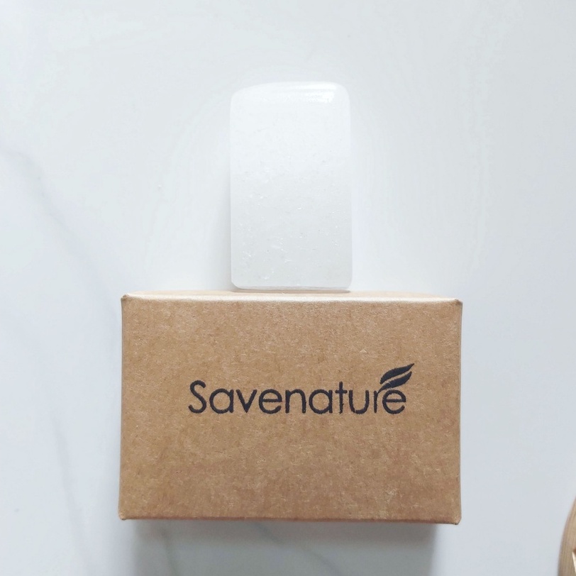 Lăn Khử Mùi Đá Muối Khoáng Thiên Nhiên Savenature (Crystal Deodorant Savenature, 60gr) - Không mùi không ố áo trắng