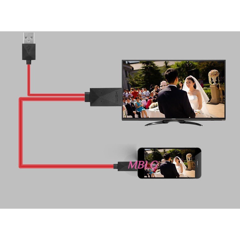 Cáp 1.8M chuyển MHL HML Micro USB sang HDMI dành cho Samsung Galaxy