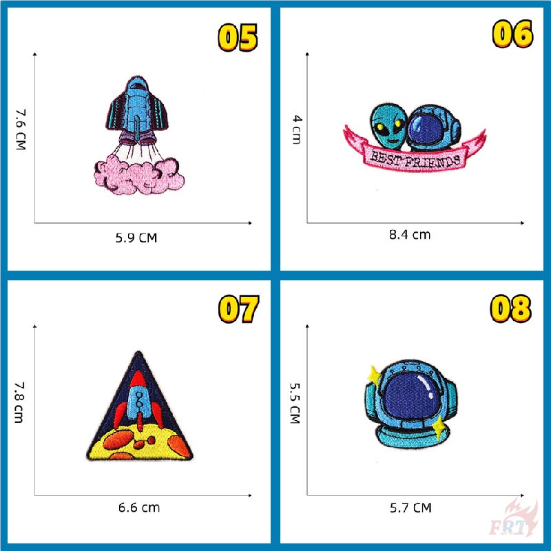 ☸ Miếng Vá Ủi Hình Hành Tinh/ UFO/Người Ngoài Hành Tinh ☸ 1 Sticker Ủi Thêu Hình Huy Hiệu