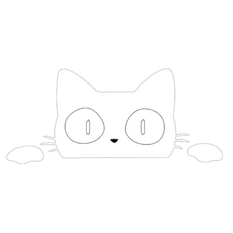 Giấy Dán Hình Chú Mèo Vui Nhộn Cho Xe Hơi / Laptop
