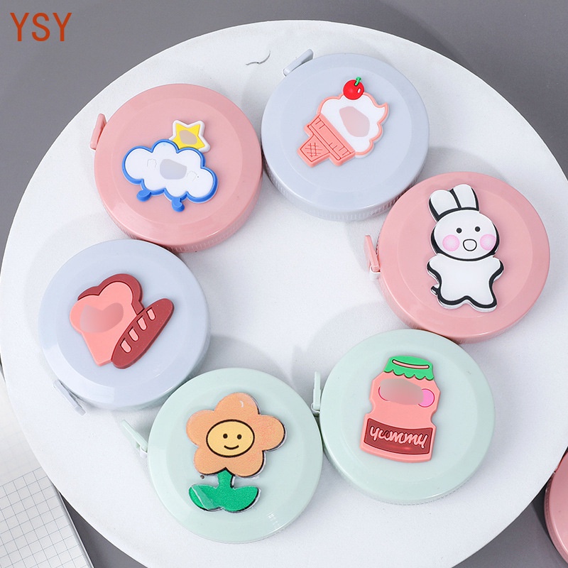 Cuộn thước dây mềm mini 150cm thu gọn được nhiều mẫu đáng yêu tùy chọn tiện lợi