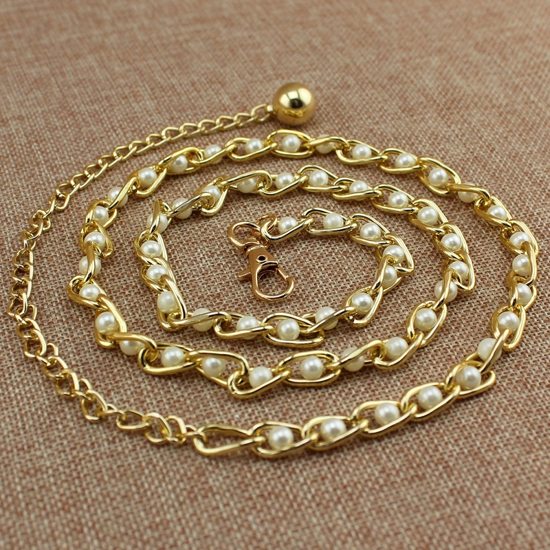 Thắt Lưng Nữ Đính Ngọc Trai Nhân Tạo Thời Trang