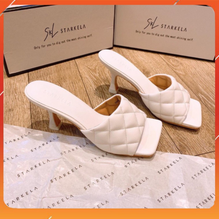 PAMELA - Dép Guốc Thời Trang Quai Ngang Trần Trám Hot Trend 2021 (5cm) - G01