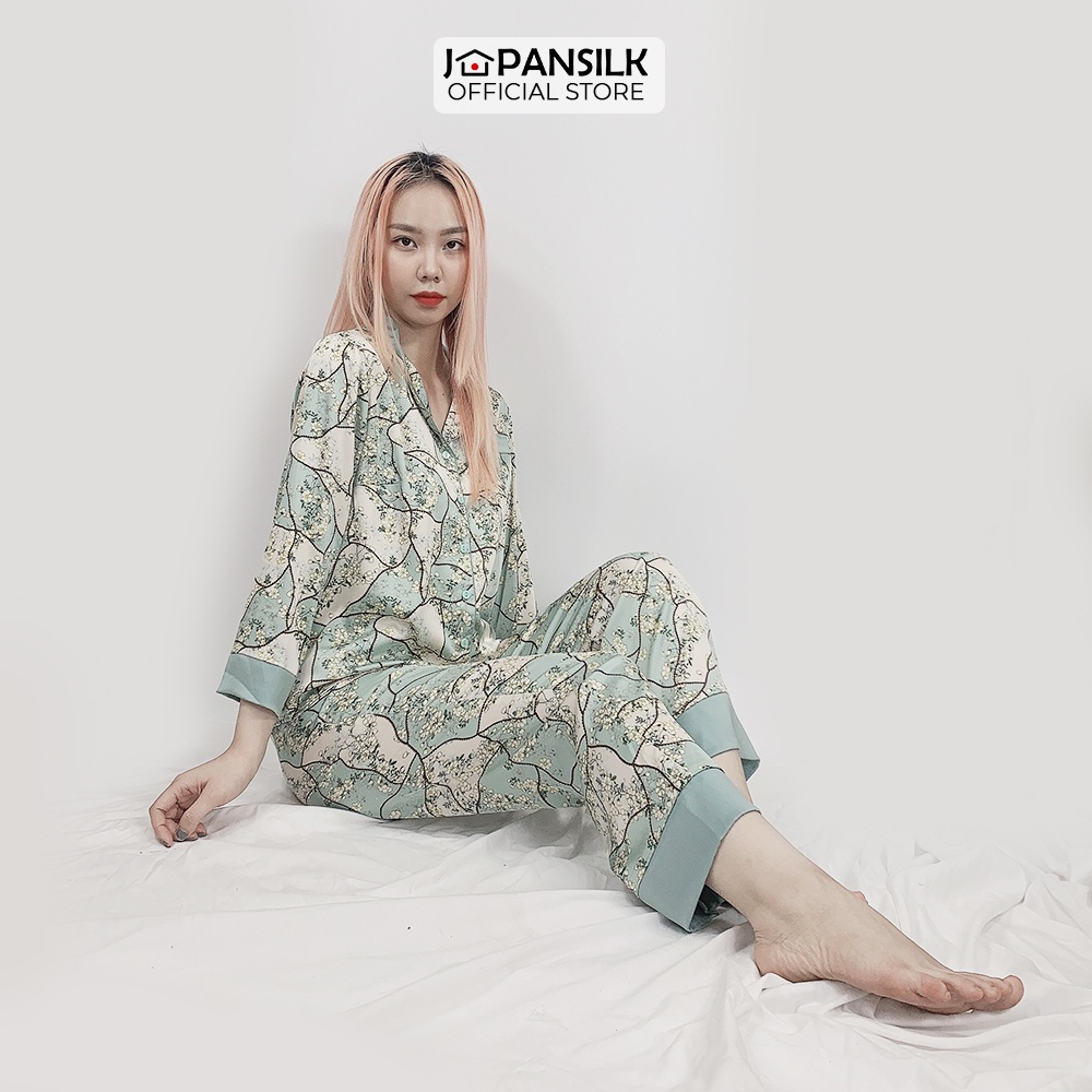 Pijama Lụa Satin Nhật Dài Tay JAPAN SILK Chính Hãng