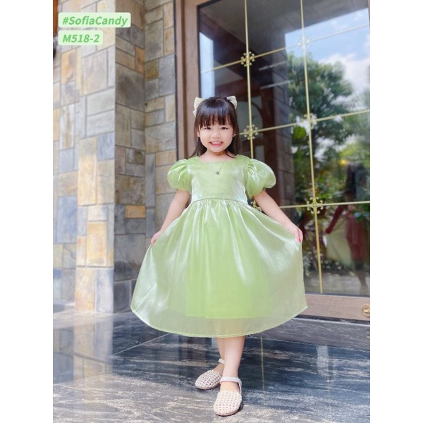 Đầm công chúa bé gái tơ mềm tiểu thư sang chảnh 10-40kg