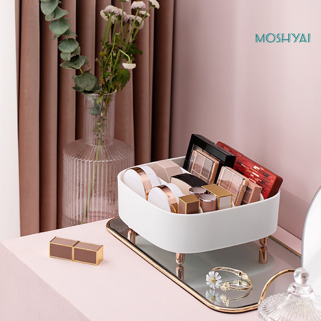 Giá Đỡ Mỹ Phẩm Để Bàn Bằng Nhựa Chống Trượt Sức Chứa Lớn