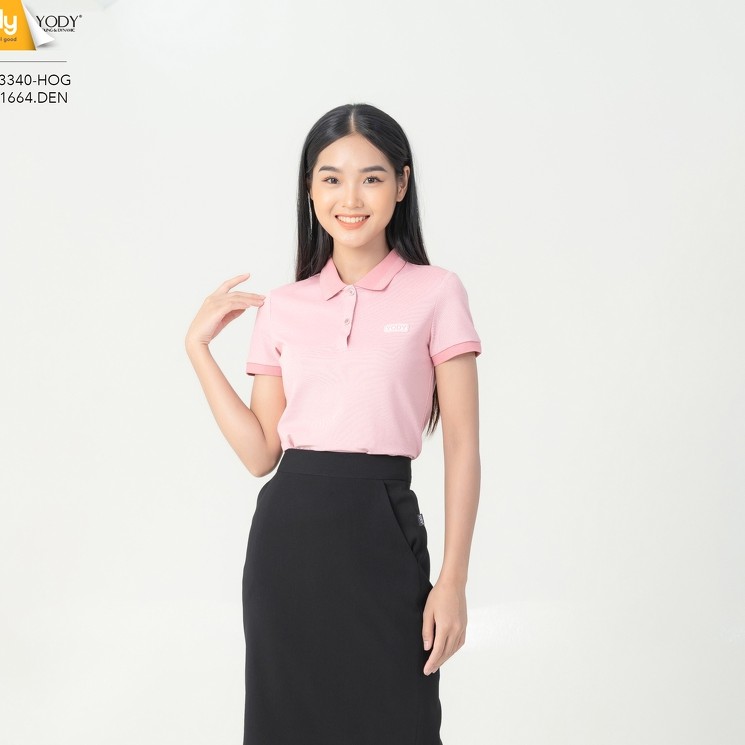 Áo polo YODY nữ tay ngắn cổ bẻ chất liệu cotton thoáng mát dáng phông công sở APN5388