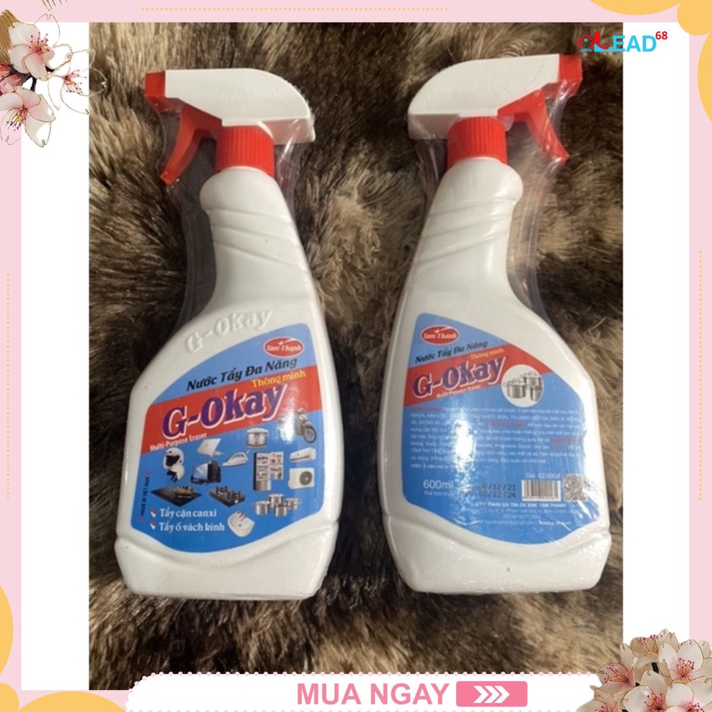 Nước tẩy rửa đa năng , tẩy xoong nồi , tẩy cặn canxi G okay 600ml