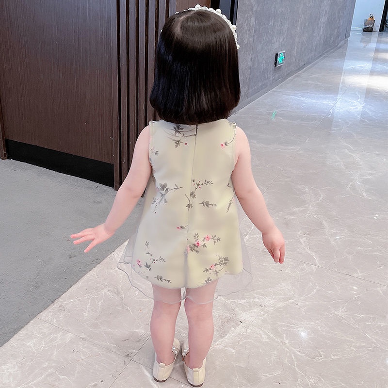 Đầm Sườn Xám Phong Cách Trung Hoa Xinh Xắn Cho Bé Gái