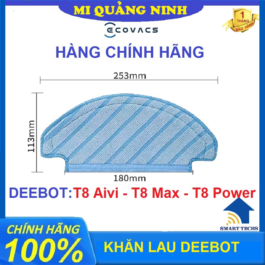 Khăn lau robot hút bụi lau nhà Ecovacs T8 AIVI, T8 MAX, T8 POWER