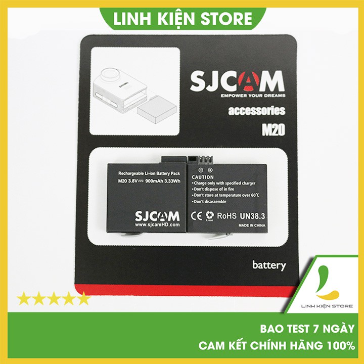 Pin Chính Hãng Camera Hành Trình SJCAM M20 900mah