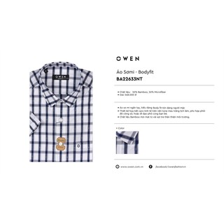 Áo Sơ Mi Ngắn Tay Owen ⚜️ FREE SHIP ⚜️MẪU MỚI NHẤT 2021 BA22633N KẺ TO ĐẸP ẢNH, VIDEO THẬT GIÁ TỐT NHẤT (OWEN SALE)