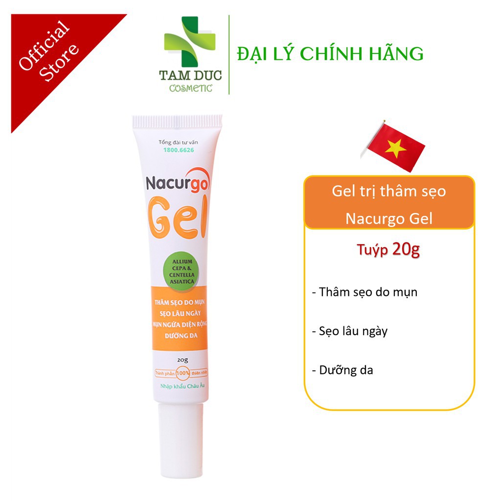 Bộ 3 NACURGO - Chăm sóc vết thương, lở loét ngoài da, mụn mủ, sưng đỏ [nacurgo Gel, nacugo]