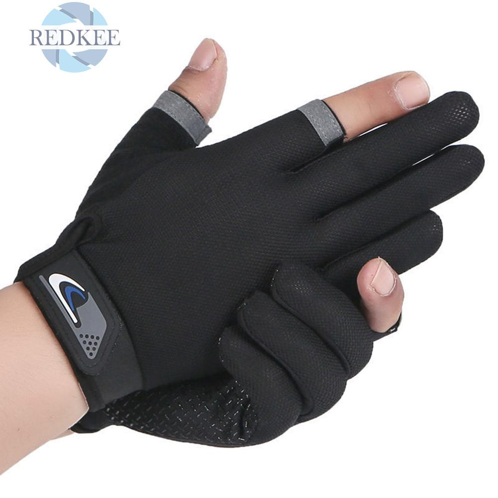 1 Đôi Găng Tay Chống Trượt Hở Ngón 2 Ngón Dùng Khi Câu Cá, Đạp Xe