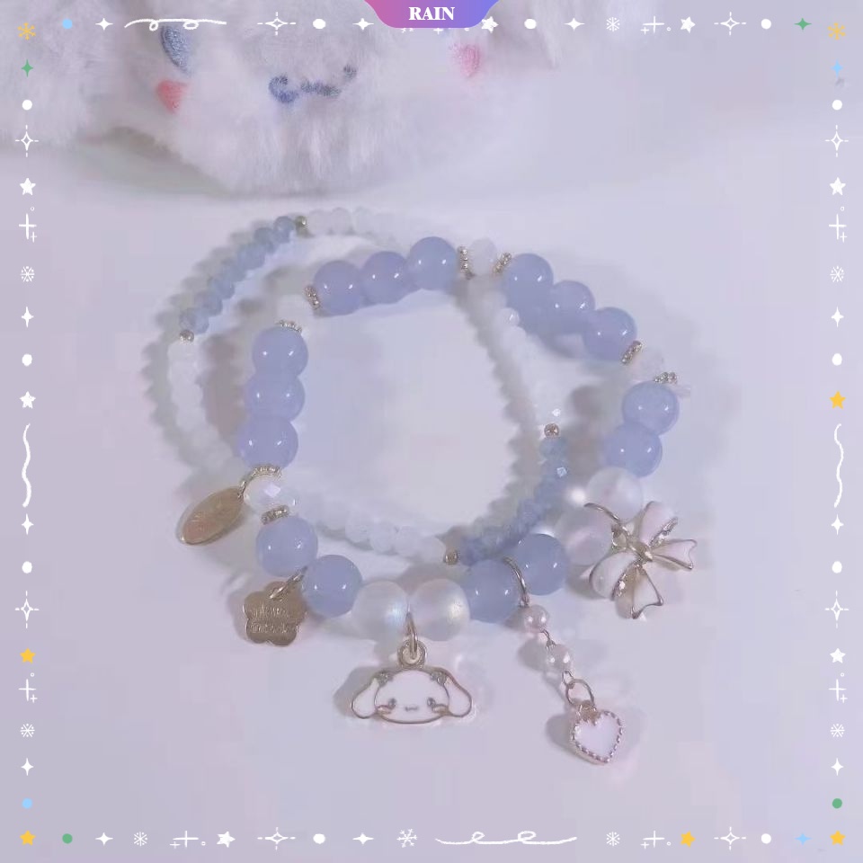 SANRIO Vòng Tay Chuỗi Hạt Họa Tiết Hoạt Hình Dễ Thương