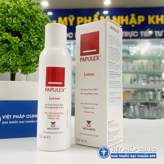 Papulex Lotion 125ml Giảm Mụn Lưng, Vai, Cổ, Ngực Hàng Nhập Khẩu Chính Hãng