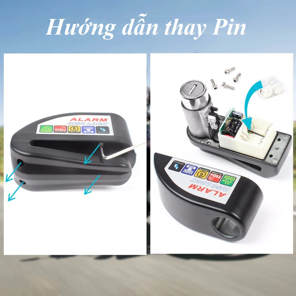 Khóa đĩa có báo động chống trộm Alarm Disc Lock NC303