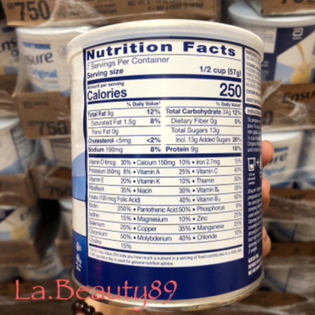 [Date 2023] Sữa bột Ensure Mỹ Original Nutrition Powder 400g