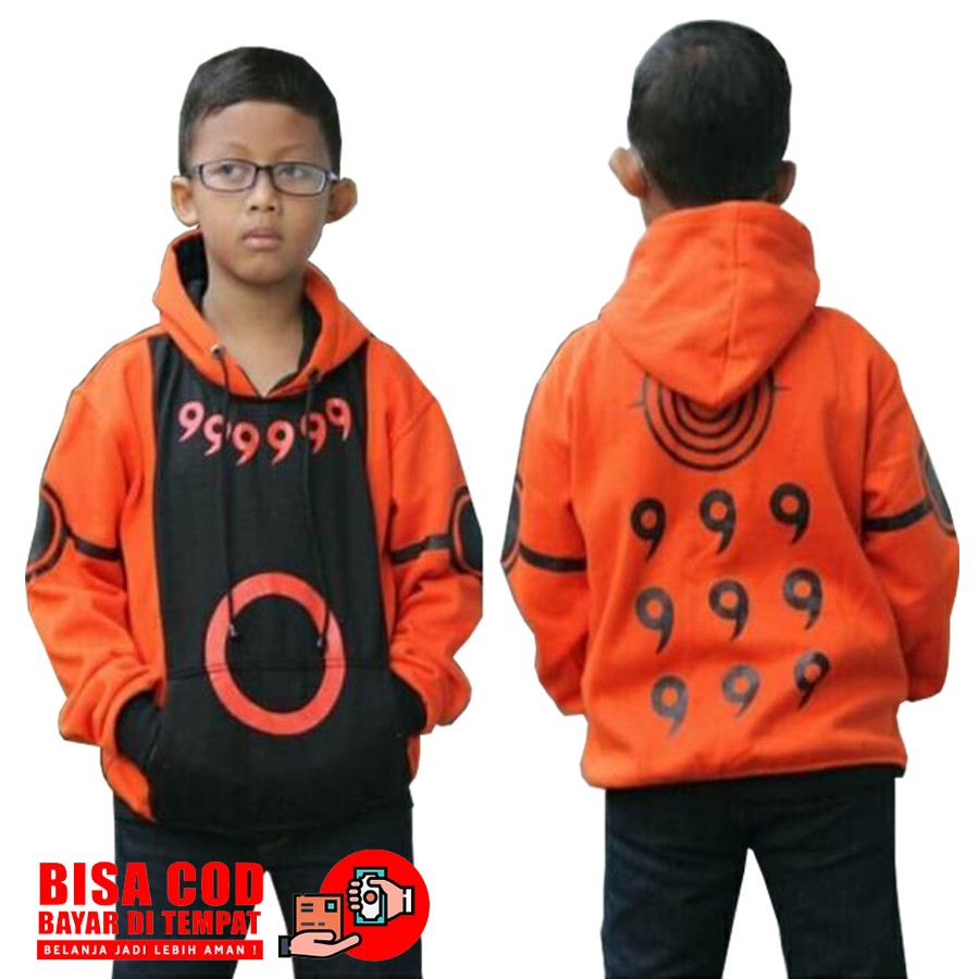 Áo Khoác Hoodie In Hình Naruto Rikudo Cho Người Lớn Và Trẻ Em 6-12 Tuổi