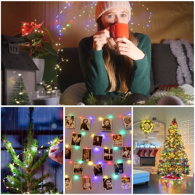 Dây Đèn Led 0.5M / 1M / 2M / 3M Chống Thấm Nước Trang Trí Phòng Ngủ / Tiệc Cưới / Giáng Sinh