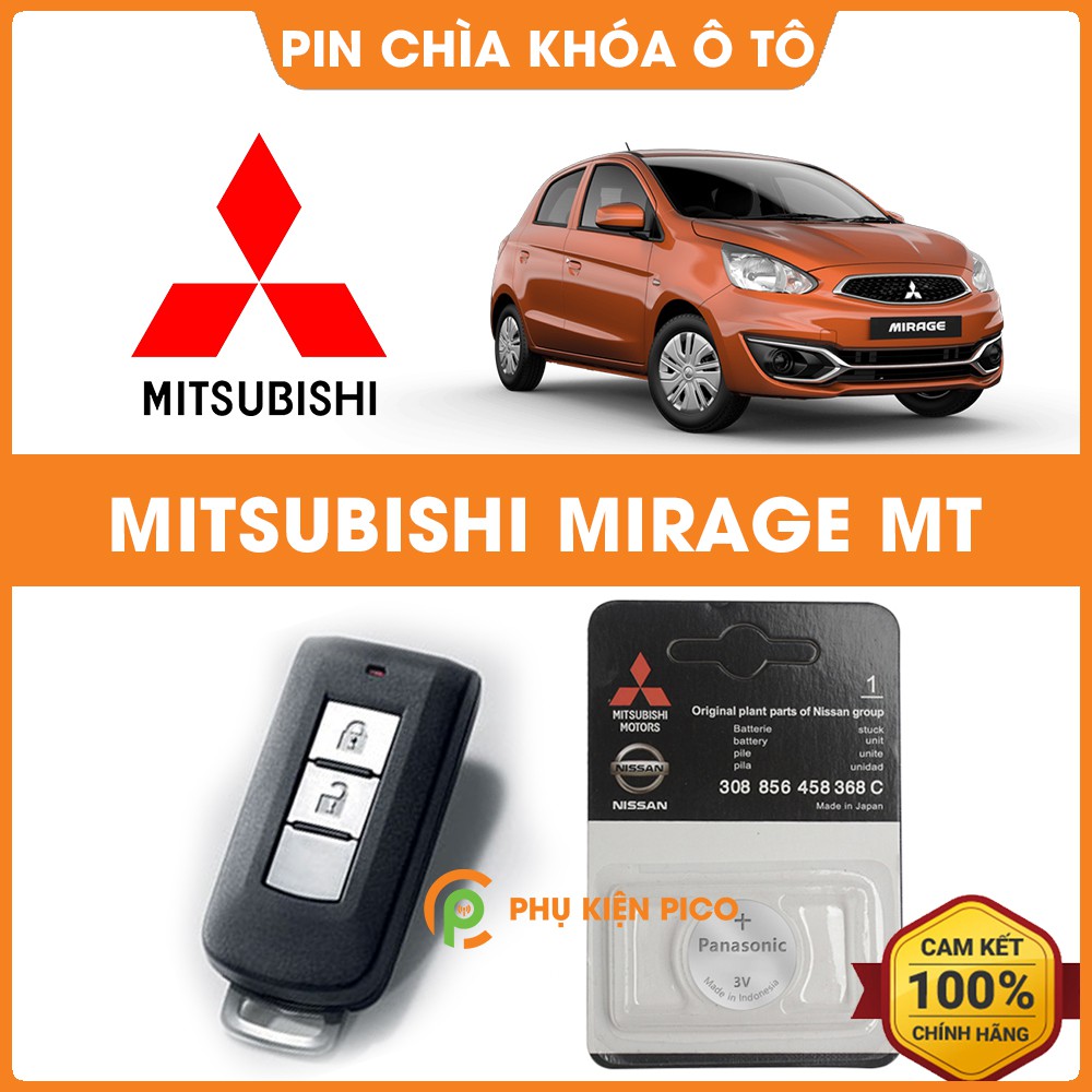 Pin chìa khóa ô tô Mitsubishi Mirage MT chính hãng Mitsubishi sản xuất tại Indonesia 3V Panasonic