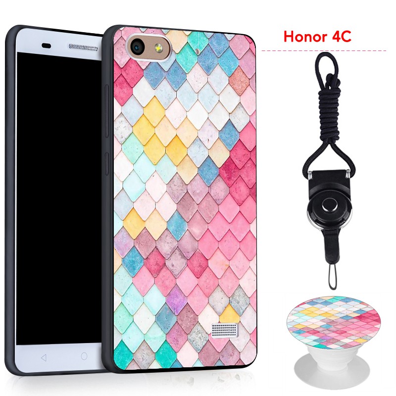 Ốp điện thoại gel silica mềm thời trang cho Huawei Honor 4C