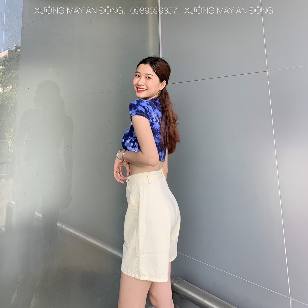 Quần Short Kaki Nữ Lưng Cao Dáng Suông Ulzzang [HÌNH THẬT,VIDEO THẬT] (KKDC)