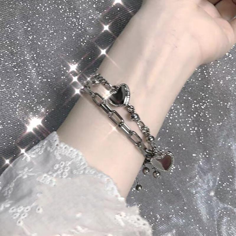 Vòng Lắc Tay Hợp Kim Dạng Hở Hình Trái Tim Xinh Xắn Cho Nữ | BigBuy360 - bigbuy360.vn