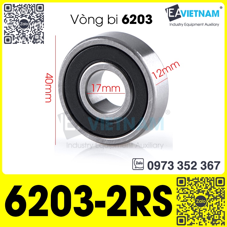 Vòng bi trục 10mm 12mm 15mm 17mm / Bạc đạn 6000 6001 6002 6003 6200 6201 6202 6203 6300 6301 6302 / Ổ bi phi 10 12 15 17