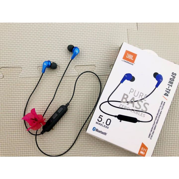 Tai nghe thể thao choàng cổ SPORT-TF4 JBL 5.0 WIRELESS Siêu Bass, Pin 8h, Có Khe Cắm Thẻ Nhớ.BH 1 đổi 1