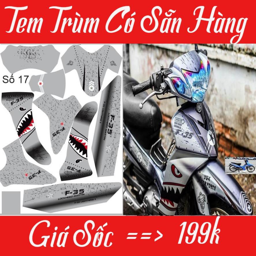 Tem Trùm Xe Sirius Sẵn Giá Rẻ