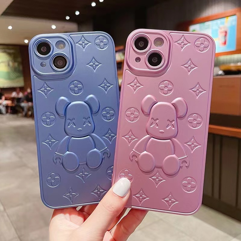 Ốp Điện Thoại In Hình Gấu 3D Sang Trọng Cho iphone 13 Pro Max i13 13pro 11 Pro Max i11 X Xs Max 7plus 8plus 12Pro 12 Pro Max