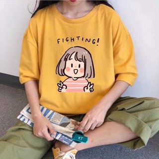 [FREESHIP ĐƠN TỪ 50K] Áo phông cô gái Fighting cá tính KTH0919