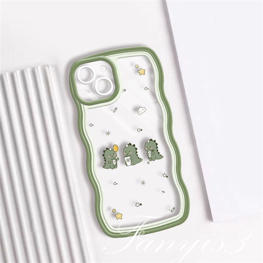 Ốp Điện Thoại TPU Mềm Họa Tiết Chấm Bi / Ngôi Sao / Khủng Long Cho iPhone 14 13 12 11 Pro Max X XR Xs Max 8 7 6 6s Plus SE 2020