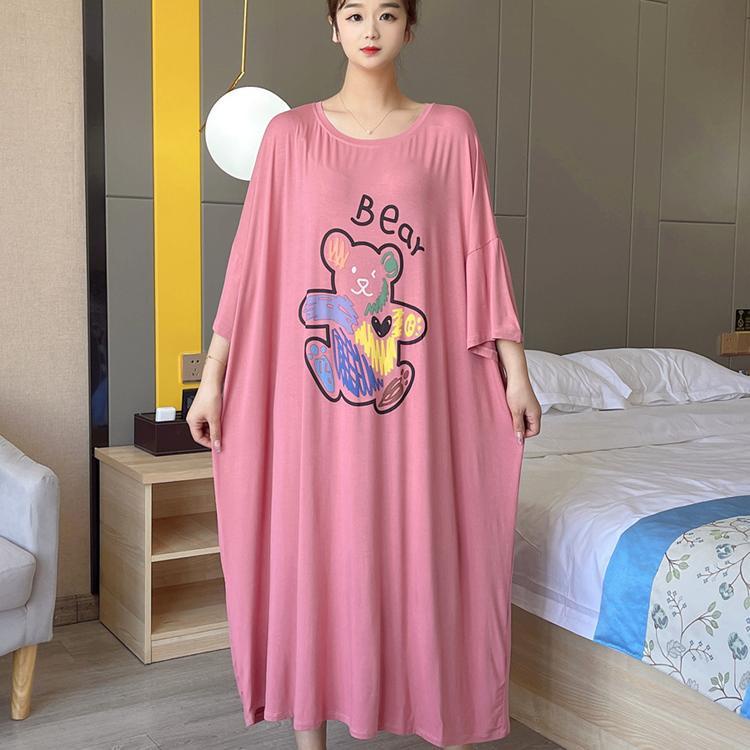 Đồ ngủ Dài Dáng Rộng Tay Ngắn Mặc Nhà Mùa Hè