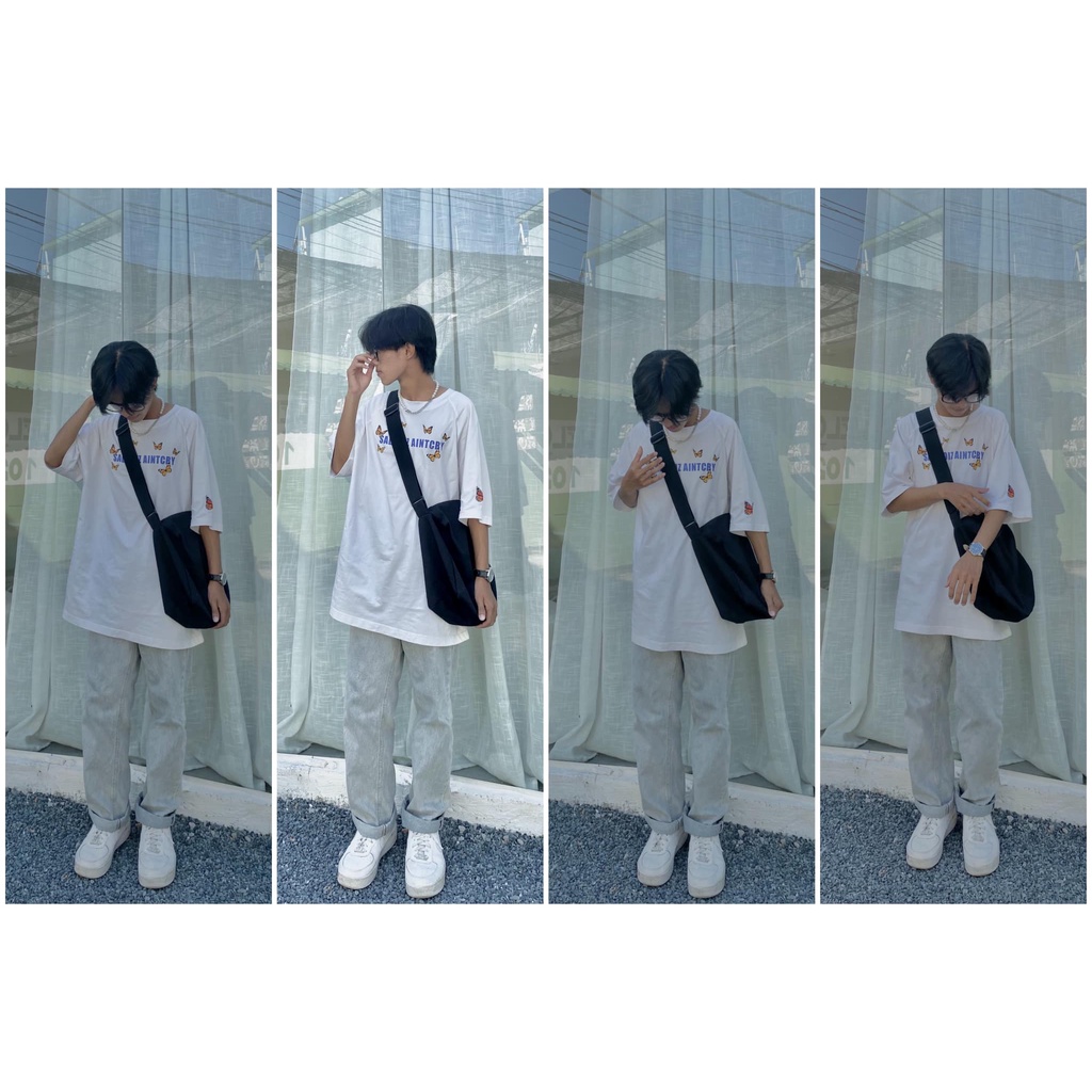 Áo thun tay lỡ Sadboiz BUTTERFLY form rộng unisex phong cách Ulzzang