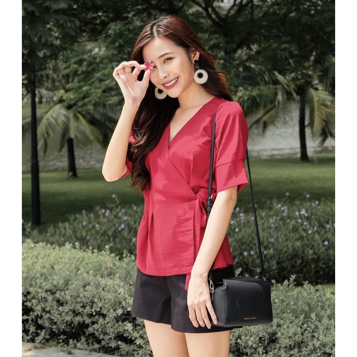 Áo vạt chéo cột nơ Elly clothing