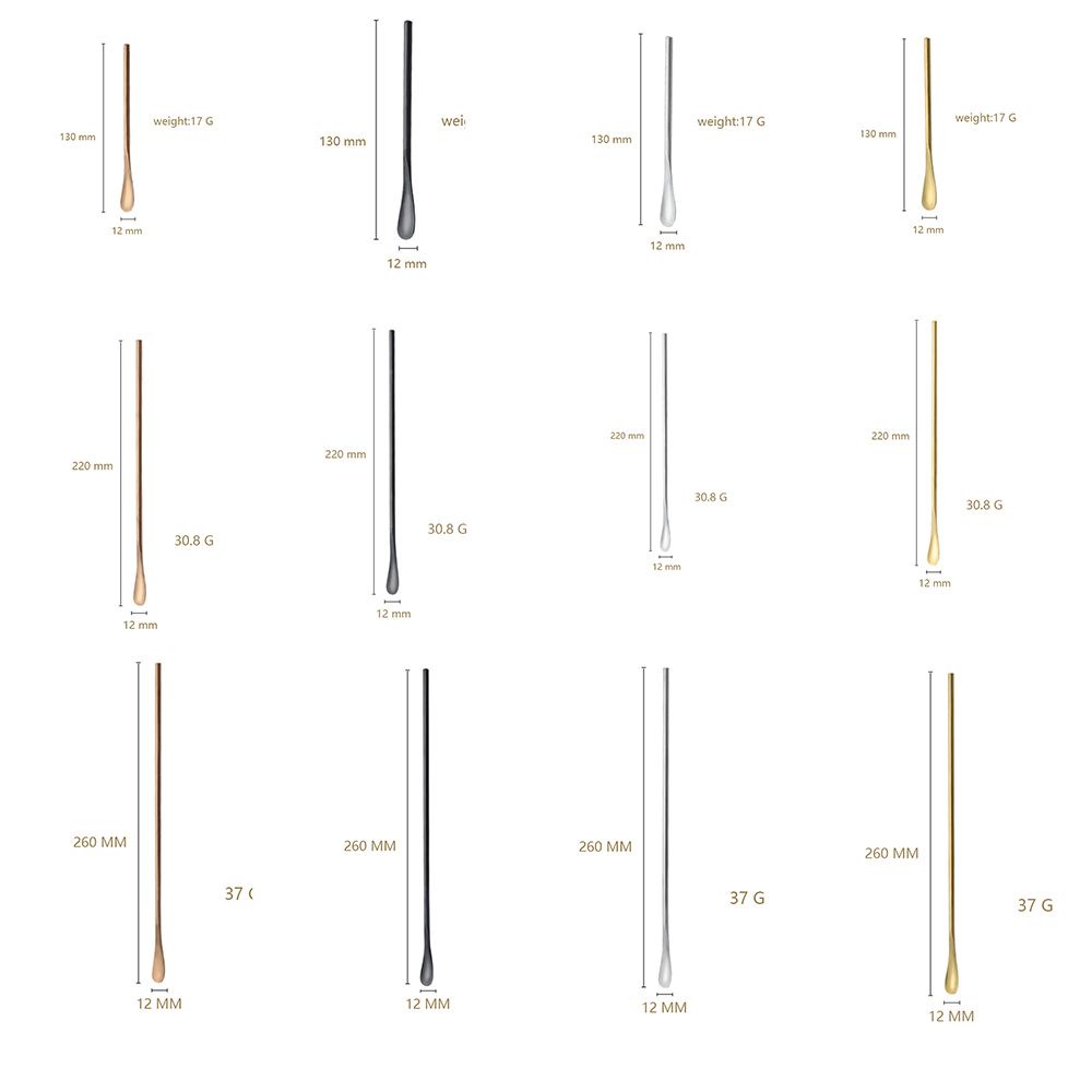 Muỗng khuấy cà phê bằng thép không gỉ tay cầm dài thời trang