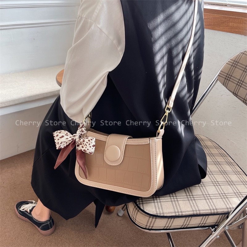 Túi xách nữ đeo vai đeo chéo thắt nơ cực xinh sang chảnh phong cách Hàn Quốc Katie Bag 11582