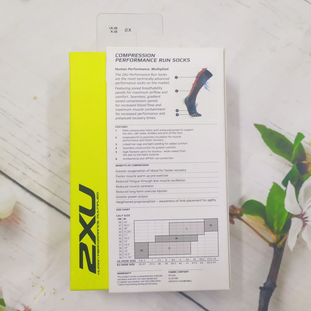 [CHÍNH HÃNG] TẤT VỚ CHẠY BỘ BÓ CƠ 2XU COMPRESSION PERFORMANCE RUN SOCKS