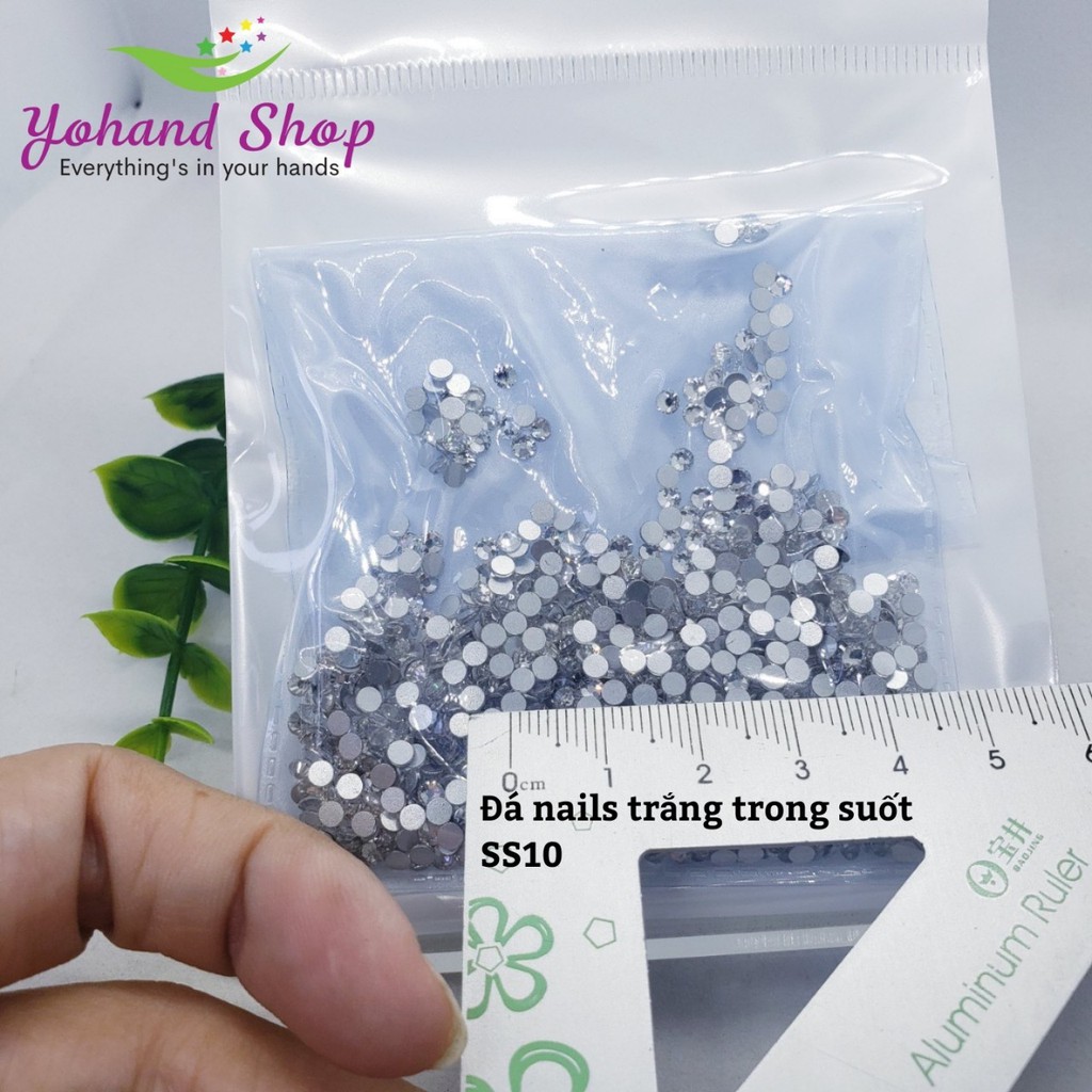 Đá nail - dán ốp lưng Điện Thoại - trắng trong suốt