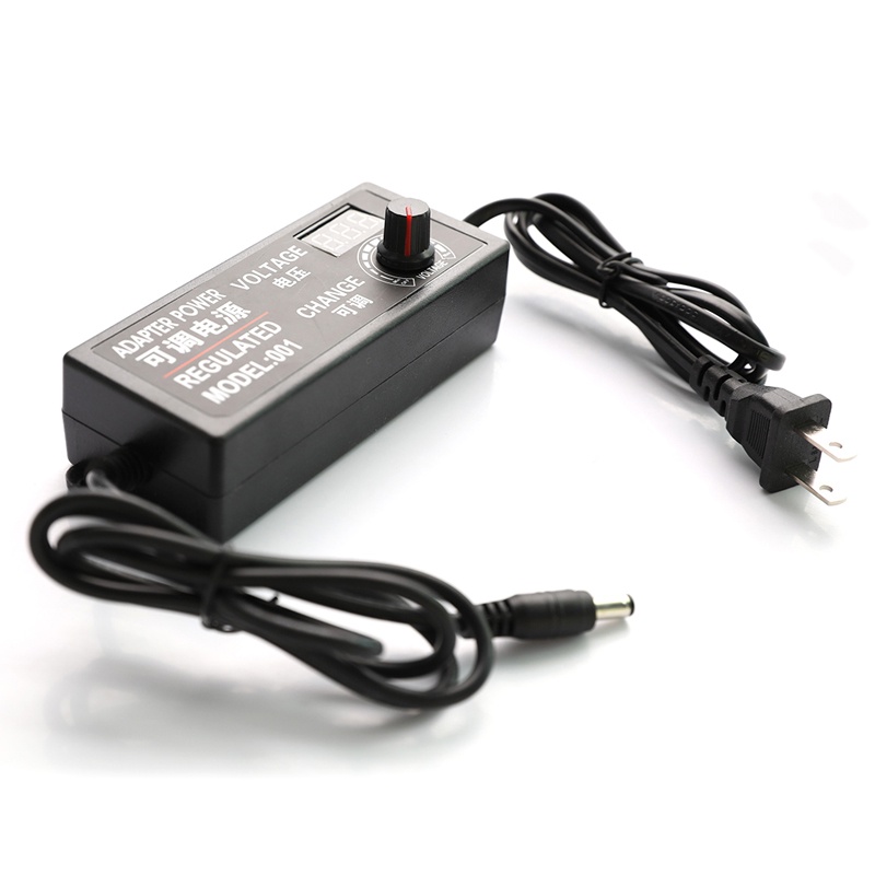 Rnvn Adjustable Voltage 3-24V 2.5A Power Supply Adapter AC/DC Switch w/ LED Display Rnvv