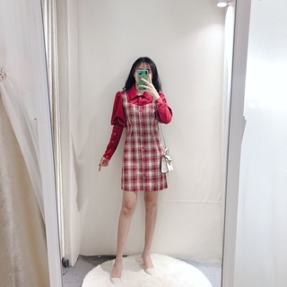 Ảnh ThẬt : Váy tay bồng chiết eo sz ml ~ sm