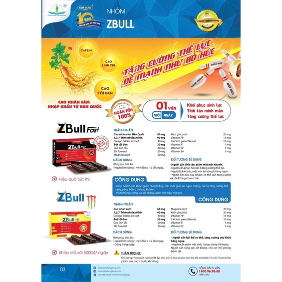 Viên tăng lực nhân sâm tỏi đen ZBULL FAST - khôi phục sinh lực, tăng cường sức đề kháng