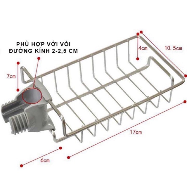 Khay Inox Gắn Vòi Rữa Chén, Lavabo, Kệ Giá Treo Để Đồ, Dụng Cụ Đa Năng Tiện Dụng
