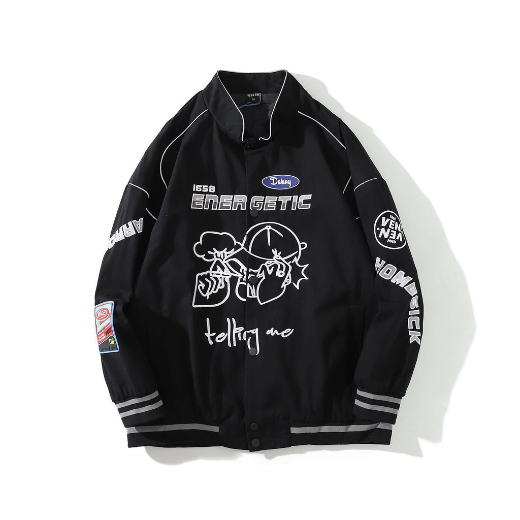 Áo Khoác Bóng Chày Dáng Rộng In Họa Tiết Graffiti Năng Động Cá Tính Dành Cho Nữ | BigBuy360 - bigbuy360.vn