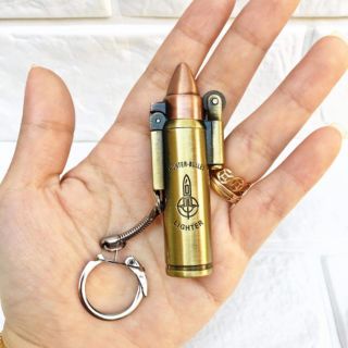 Bật lửa khò gas đá hình viên d.an móc khóa (kim loại)
