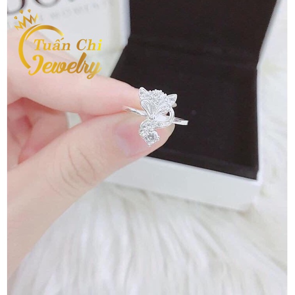 Nhẫn Nữ Hình Hồ Ly Hỗ Trợ May Mắn Tình Duyên Và Tài Lộc, Nhẫn Bạc Cao Cấp